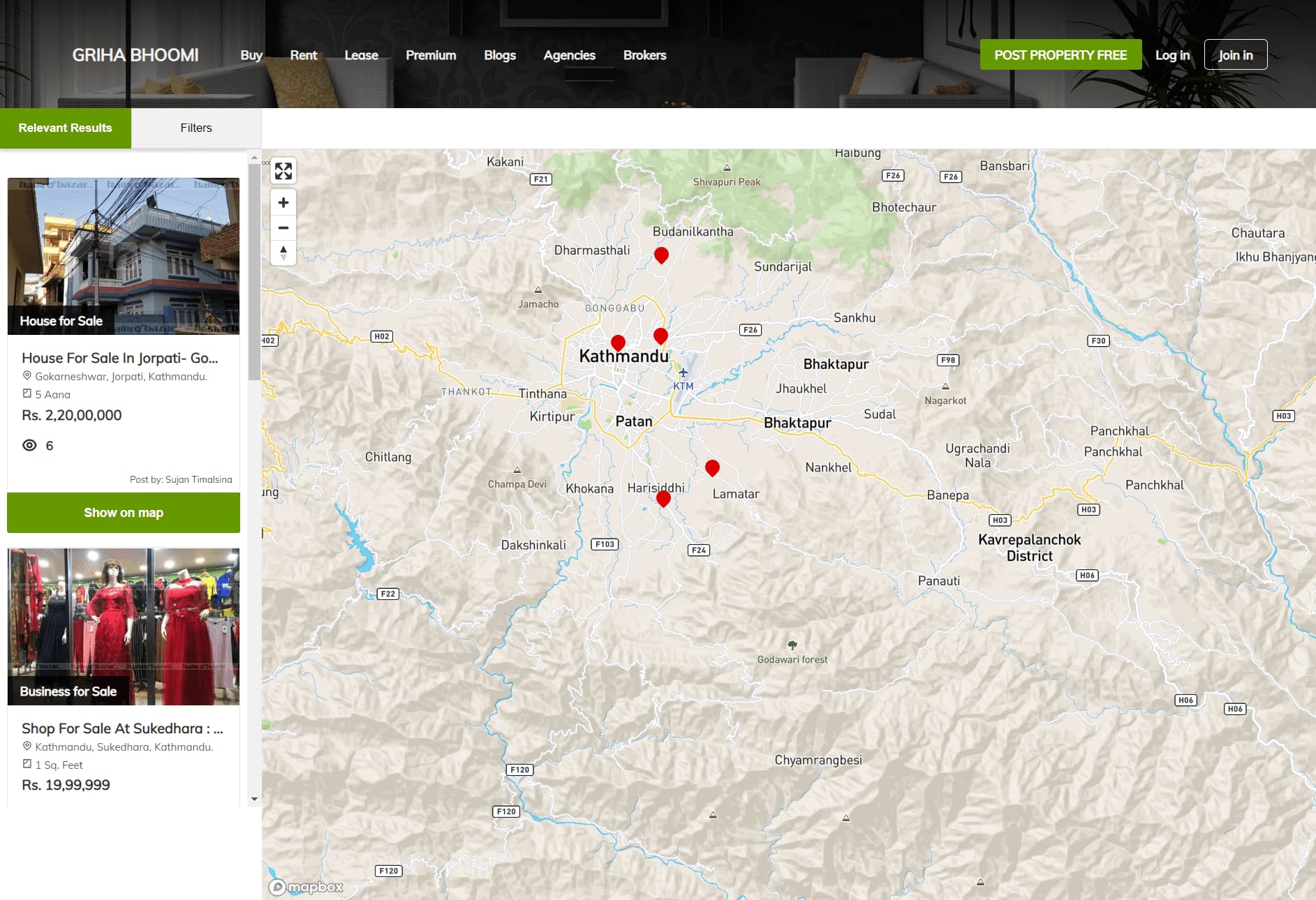 Griha Bhoomi — Map View